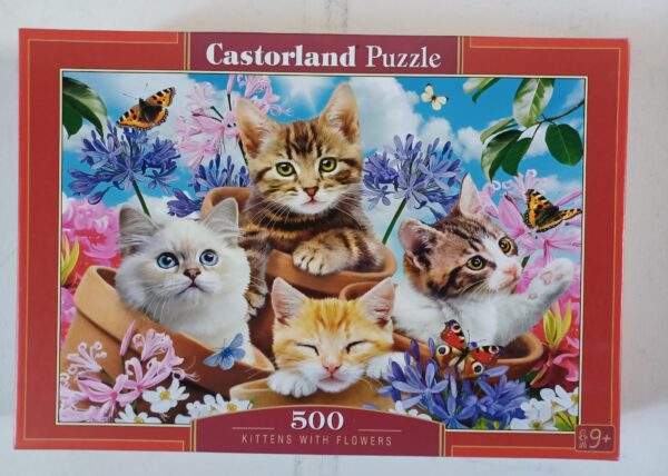 Castorland - Kittens with Flowers - NIEUW