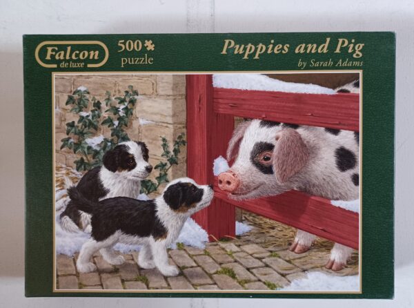 Falcon - Puppies and Pig