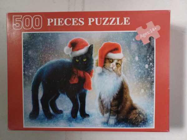 Jigsaw Puzzle - Katten Winter Nieuwjaar 