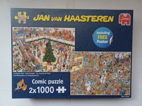 Jan van Haasteren - Christmas Mall - Les Courses de Noël - 2 x 1000