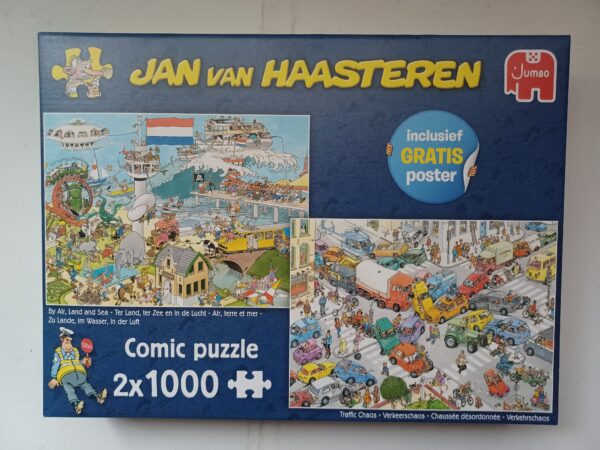 Jan van Haasteren - By Air, Land and Sea - Traffic Chaos - 2 x 1000